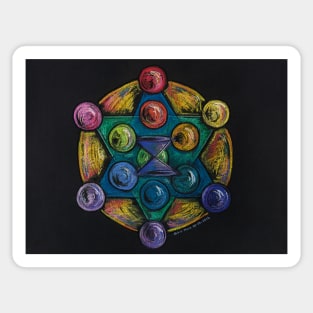 Metatron's Rainbow Cube Sticker